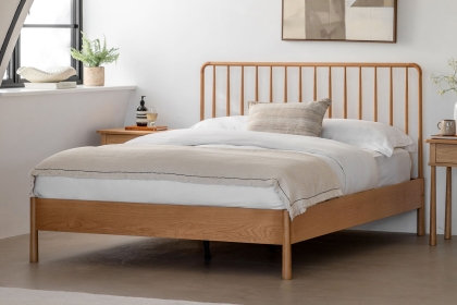 Gallery Direct Wycombe Oak Spindle Bed Frame