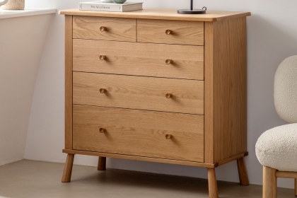 Gallery Direct Wycombe Oak 5 Drawer Chest of Drawers