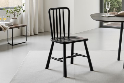 Gallery Direct Wycombe Black Oak Dining Chairs (Pair)