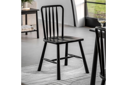 Gallery Direct Wycombe Black Oak Dining Chairs (Pair)