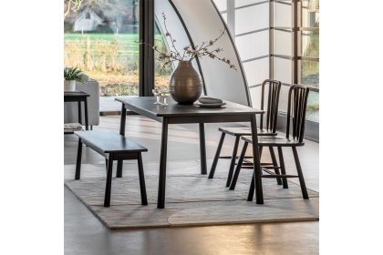 Gallery Direct Wycombe Black Oak Dining Table