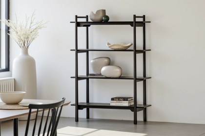 Gallery Direct Wycombe Black Oak Open Display Bookcase