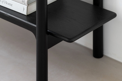 Gallery Direct Wycombe Black Oak Open Display Bookcase