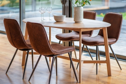 Gallery Direct Madrid Oval Dining Table in Oak