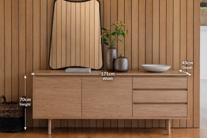 Gallery Direct Madrid Large Sideboard in Oak Gallery Direct Madrid Large Sideboard in Oak
