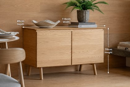 Gallery Direct Madrid Sideboard in Oak