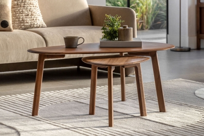Gallery Direct Madrid Coffee Table Nest in Walnut