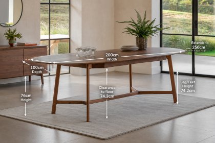 Gallery Direct Madrid Extending Dining Table in Walnut