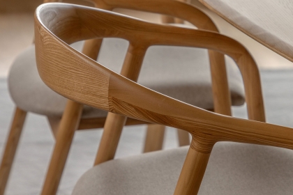 Gallery Direct Madrid Upholstered Dining Chair in Oak (Pair)