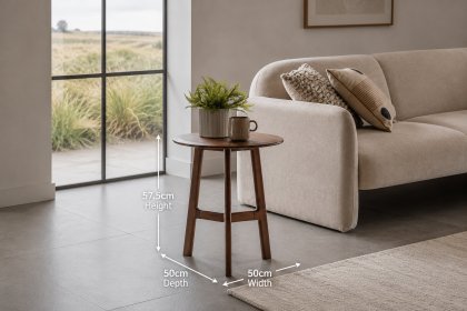 Gallery Direct Madrid Side Table in Walnut Gallery Direct Madrid Side Table in Walnut