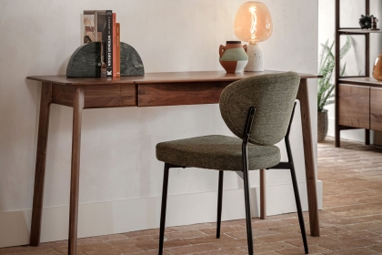 Gallery Direct Madrid 1 Drawer Desk in Walnut