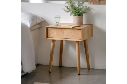 Gallery Direct Milano Oak 1 Drawer Side Table
