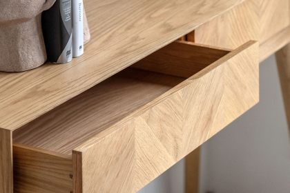 Gallery Direct Milano Oak 2 Drawer Console Table