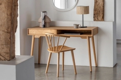 Gallery Direct Milano Oak 1 Drawer Desk