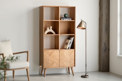 Gallery Direct Milano Oak 2 Door Open Display