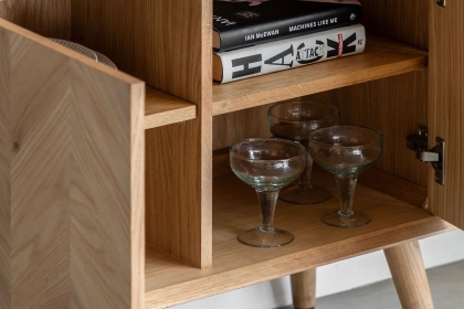 Gallery Direct Milano Oak 2 Door Open Display