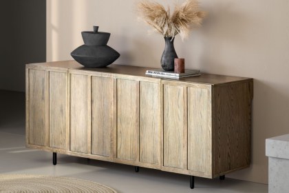 Gallery Direct Panelled Smoked Oak Large Sideboard