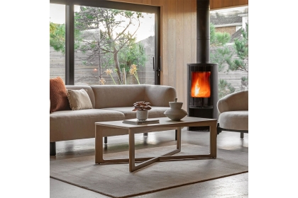 Gallery Direct Panelled Smoked Oak Coffee Table