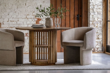 Gallery Direct Voss Mango Wood Slatted Dining Table