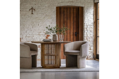 Gallery Direct Voss Mango Wood Slatted Dining Table