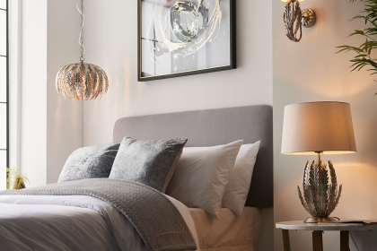 Gallery Direct Delphine 1 Table Lamp Silver Leaf