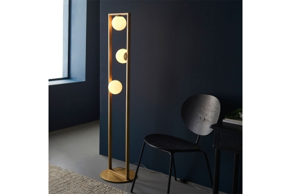 Gallery Direct Teo 3 Floor Lamp Brushed Gold