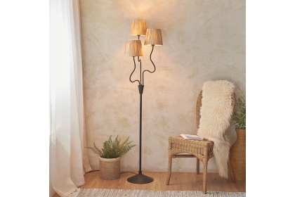 Gallery Direct Wriggle 3 Floor Lamp Matt Black