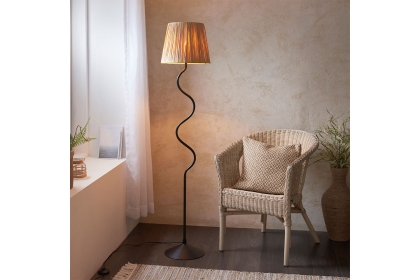 Gallery Direct Wriggle 1 Floor Lamp Matt Black