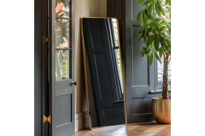 Gallery Direct Holworth Leaner Mirror Gold 700x35x1700 Gallery Direct Holworth Leaner Mirror Gold 700x35x1700