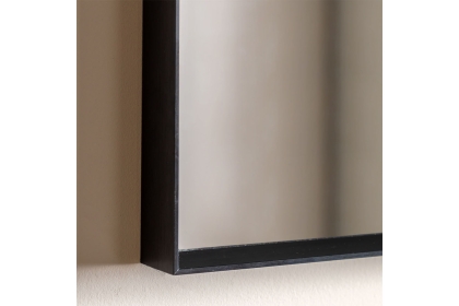 Gallery Direct Holworth Overmantle Mirror Black 900x1100mm