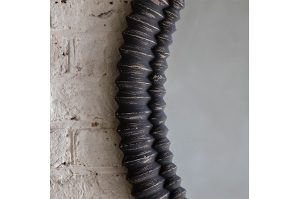 Gallery Direct Pimlico Round Mirror Black Wash 900mm