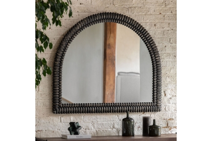 Gallery Direct Pimlico Arch Overmantle Black Wash 1200x1000mm
