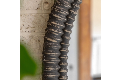 Gallery Direct Pimlico Arch Overmantle Black Wash 1200x1000mm