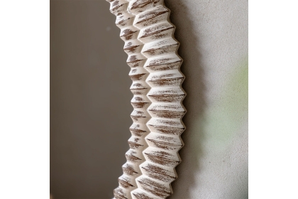 Gallery Direct Pimlico Round Mirror White Wash 900mm