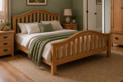 Salisbury Waxed Premium Oak Classic Bedframe