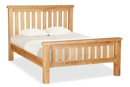 Salisbury Waxed Premium Oak Slatted Bed Frame