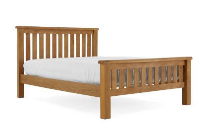 Salisbury Waxed Premium Oak Slatted Bed Frame