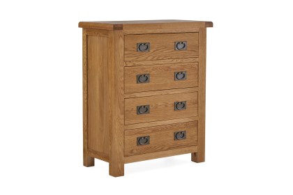 Salisbury Waxed Premium Oak 4 Drawer Chest Of Drawers