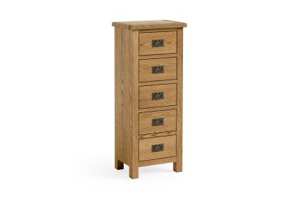 Salisbury Waxed Premium Oak Tallboy Chest Of Drawers