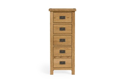 Salisbury Waxed Premium Oak Tallboy Chest Of Drawers