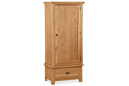 Salisbury Waxed Premium Oak Single Wardrobe