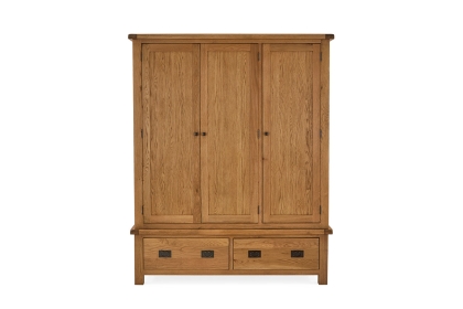Salisbury Waxed Premium Oak Triple Wardrobe