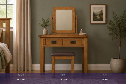 Salisbury Waxed Premium Oak Dressing Table