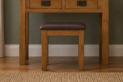 Salisbury Waxed Premium Oak Dressing Table Stool