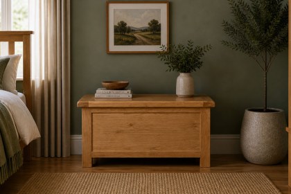 Salisbury Waxed Premium Oak Storage Box