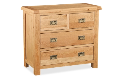 Salisbury Waxed Premium Oak 2 Over 2 Chest Of Drawers