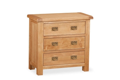Salisbury Waxed Premium Oak 3 Drawer Chest Of Drawers