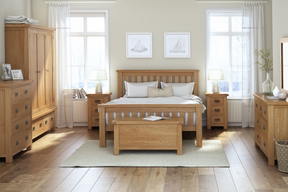 Salisbury Waxed Premium Oak 2 Over 3 Chest Of Drawers