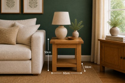 Salisbury Waxed Premium Oak Lamp Table