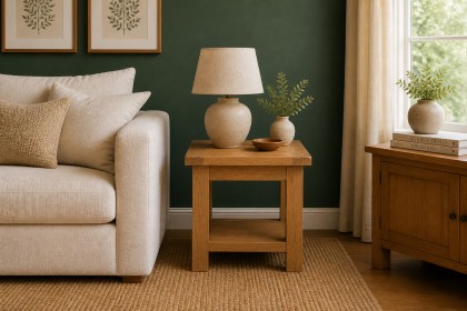 Salisbury Waxed Premium Oak Lamp Table